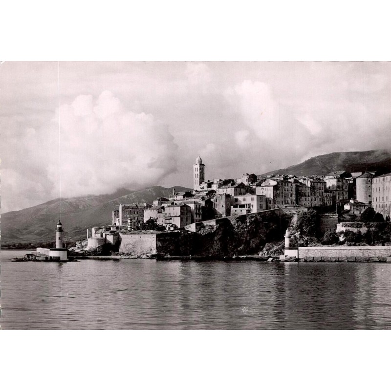 CPSM Bastia Corse citadelle fortifications et phares du Vieux-Port