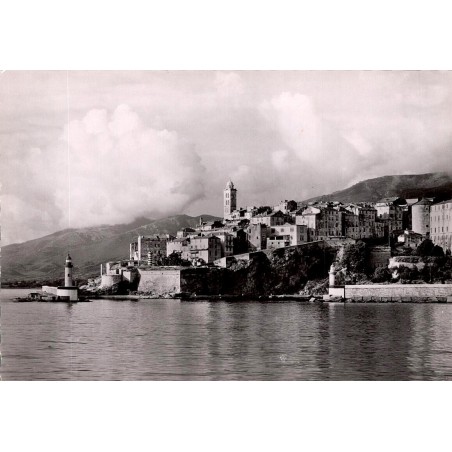 CPSM Bastia Corse citadelle fortifications et phares du Vieux-Port