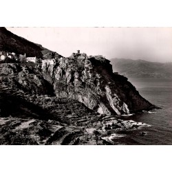 CPSM Nonza Cap Corse village falaise et tour dominant la Méditerranée