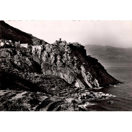 CPSM Nonza Cap Corse village falaise et tour dominant la Méditerranée