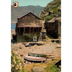 CPSM Pino Cap Corse maison de pêcheurs en pierre et barques au bord de mer