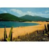 CPSM Propriano Corse plage du golfe du Valinco circulée en 1975