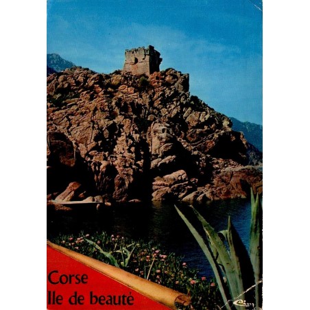 CPSM Porto Corse tour génoise sur son promontoire rocheux carte circulée en 1973