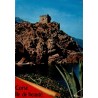 CPSM Porto Corse tour génoise sur son promontoire rocheux carte circulée en 1973