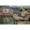 CPSM Honfleur vue générale du Vieux Bassin et maisons du quai