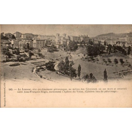 CPA La Louvesc Ardèche vue générale ancienne et pèlerinage Saint Jean-François-Régis