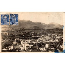 CPSM Saint-Girons Ariège vue générale de la ville et montagnes des Pyrénées