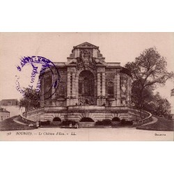 CPA Bourges Château d’Eau, carte écrite en 1915 avec cachet militaire violet