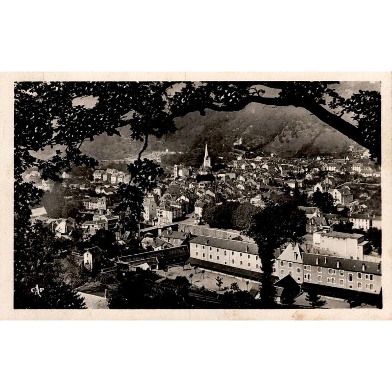 CPSM Bort-les-Orgues vue générale de la ville en Corrèze en 1953