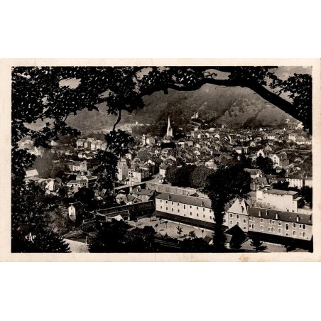 CPSM Bort-les-Orgues vue générale de la ville en Corrèze en 1953