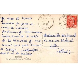 CPSM Corrèze – Vue générale et route du Pont Neuf – 1951