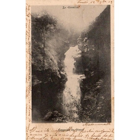 CPA Gimel-les-Cascades cascade de Gimel en Corrèze, carte ancienne de 1903