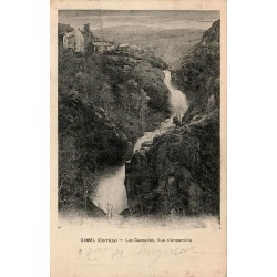 CPA Gimel-les-Cascades vue d’ensemble des cascades en Corrèze