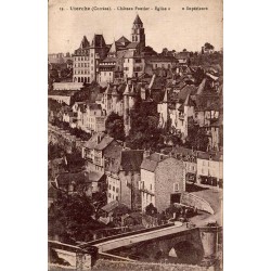 CPA Uzerche Château Pontier, église et séminaire en Corrèze