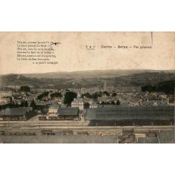 CPA Brive vue générale avec gare et voies ferrées en 1905