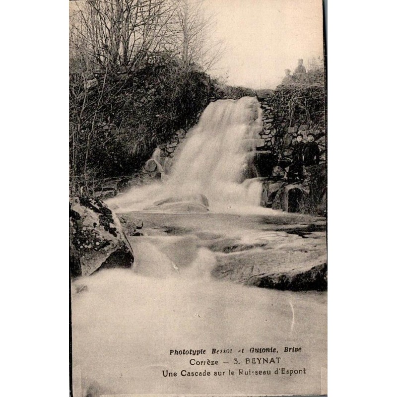 CPA Beynat Corrèze, cascade sur le ruisseau d’Espont, Bessot et Guionie