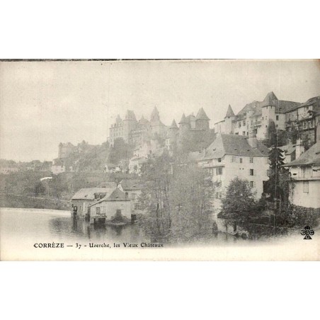 CPSM Uzerche Corrèze, les Vieux Châteaux dominant la Vézère