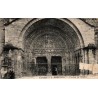 CPA Beaulieu-sur-Dordogne Corrèze, portail sculpté de l’église, carte ancienne
