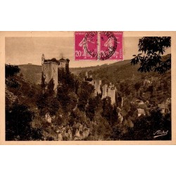 CPSM Argentat – Ruines du château de Mirle – Corrèze