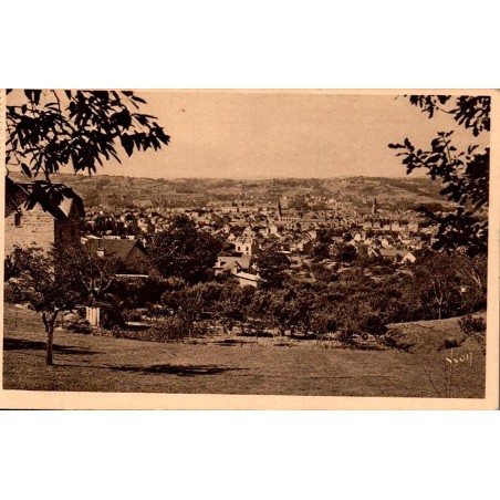 CPSM Brive Corrèze vue générale ancienne de la ville depuis les hauteurs