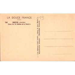 CPSM Brive – Place du 14 Juillet et le Théâtre – Corrèze