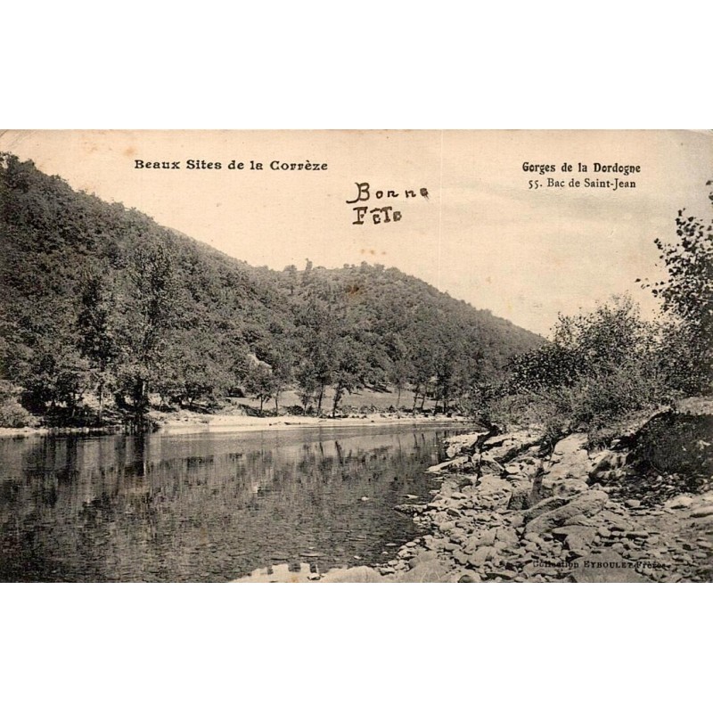 CPA Gorges de la Dordogne Bac de Saint-Jean en Corrèze Collection Eyboulet