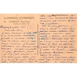 CPSM Clergoux – Étang Prévost – Coucher de soleil Corrèze 1938