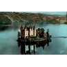 CPSM château de Val sur le lac du barrage de Bort-les-Orgues en Corrèze