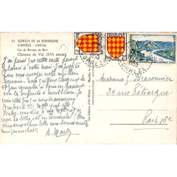 CPSM Château de Val – Lac du barrage de Bort – Corrèze