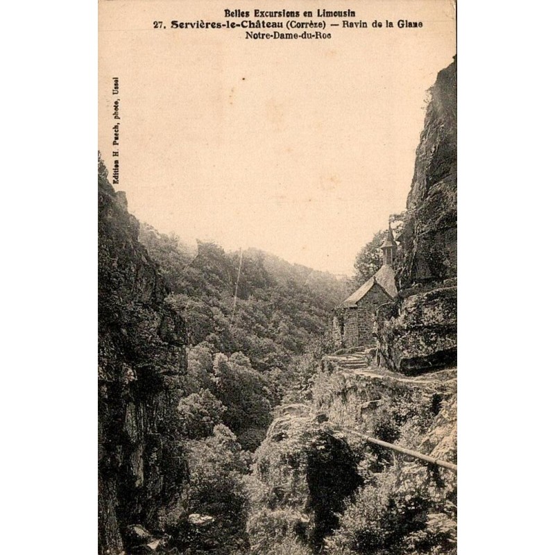 CPA Servières-le-Château ravin de la Glane et chapelle Notre-Dame-du-Roc