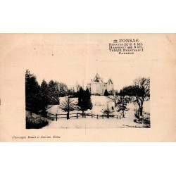 CPA Benayes château de Forsac sous la neige en Corrèze