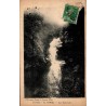 CPA Gimel-les-Cascades en Corrèze, cascade et timbre Semeuse 10 c vert