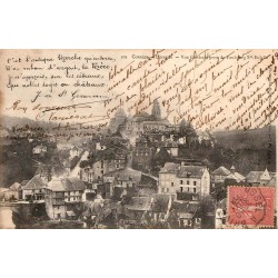 CPA Uzerche vue générale du faubourg Sainte-Eulalie, carte circulée en 1903