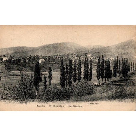 CPA Meyssac Corrèze, vue générale ancienne du village dans son paysage rural
