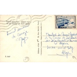 CPSM Tulle – Centre-ville et clocher de la cathédrale – Corrèze 1954