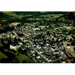 CPSM Treignac Corrèze vue aérienne de la ville et vallée de la Vézère en 1967