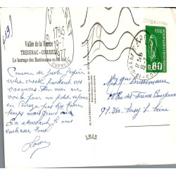 CPM Treignac – Barrage des Bariousses vu du ciel – Corrèze