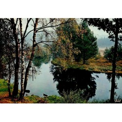 CPSM Corrèze matin d’automne sur la Vézère paysage boisé et reflets sur la rivière