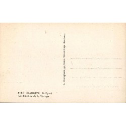 Carte postale ancienne Biarritz Rocher de la Vierge