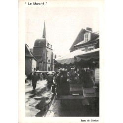 CPSM Objat marché du dimanche matin scène de vie locale en Corrèze