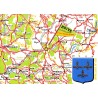 CPSM Brive-la-Gaillarde carte routière touristique Corrèze et environs