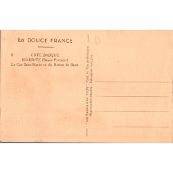 Carte postale ancienne Biarritz Cap Saint-Martin vu du Rocher de Basta