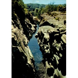 CPSM Bort-les-Orgues gorges de la Rhue et canyon du Saut de la Saule en Corrèze