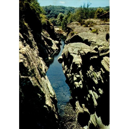 CPSM Bort-les-Orgues gorges de la Rhue et canyon du Saut de la Saule en Corrèze