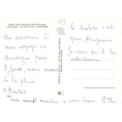 CPM Bort-les-Orgues – Centre-ville, Dordogne et falaise des Orgues