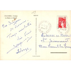 CPSM Chaumeil – Mairie, Poste et Église – Corrèze 1978