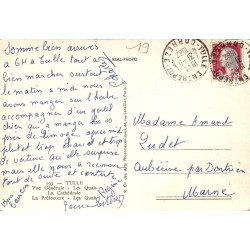 CPSM Tulle – Quais, cathédrale, préfecture et vue générale – 1962
