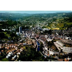 CPSM Tulle en Corrèze vue générale aérienne de la ville et de la rivière