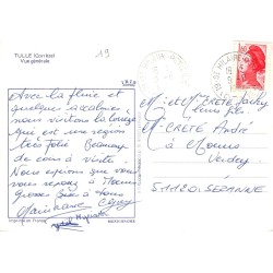 CPSM Tulle – Vue générale aérienne de la ville – Corrèze 19