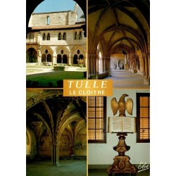 CPM Tulle cloître de la cathédrale, galeries gothiques et détail intérieur
